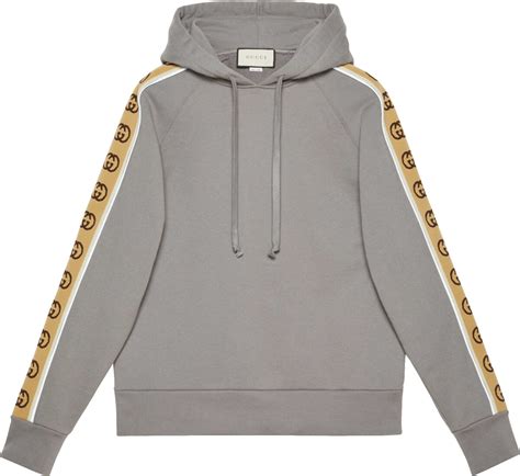 grey gucci stripe hoodie|gucci hoodie original price.